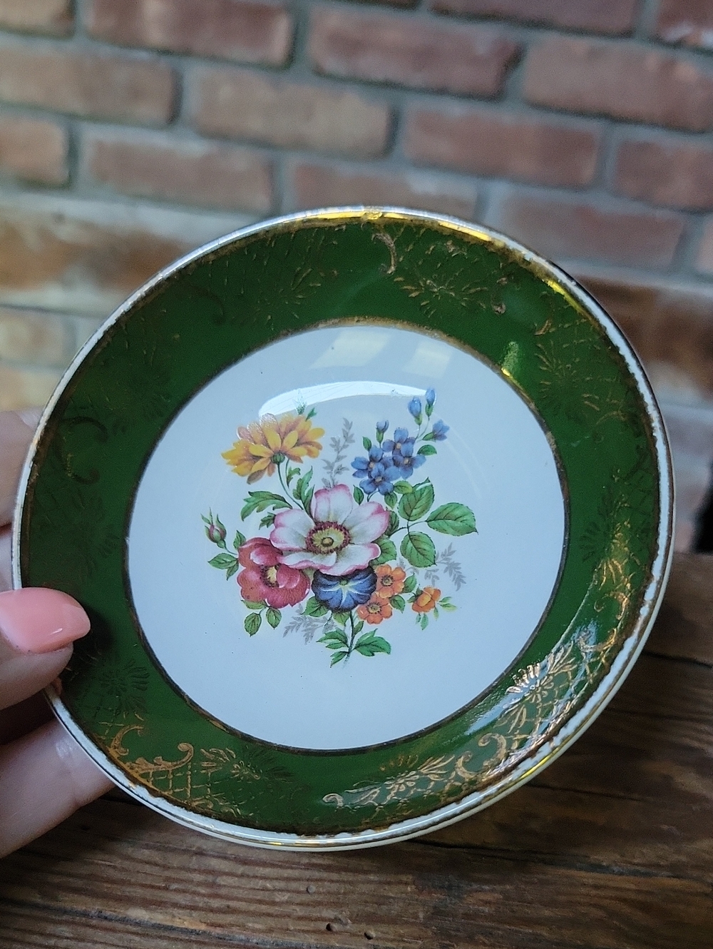 Vintage Royal Falcon Ware Floral Trinket Dish
